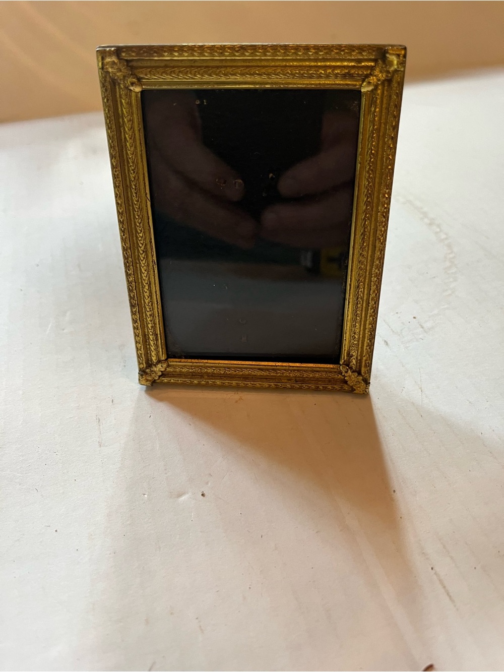 Vintage Ornate Gold-Finished Metal Picture Frame